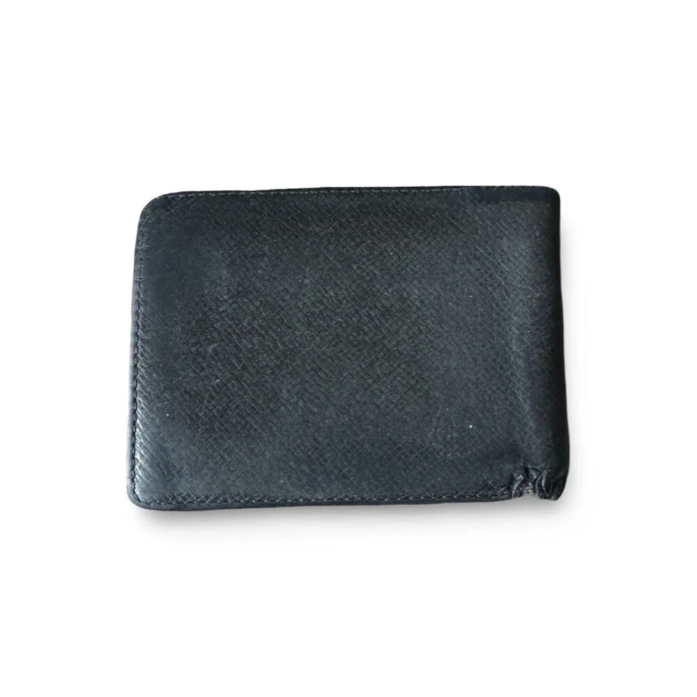 Louis Vuitton Men's Black Taiga Bifold Wallet preowned